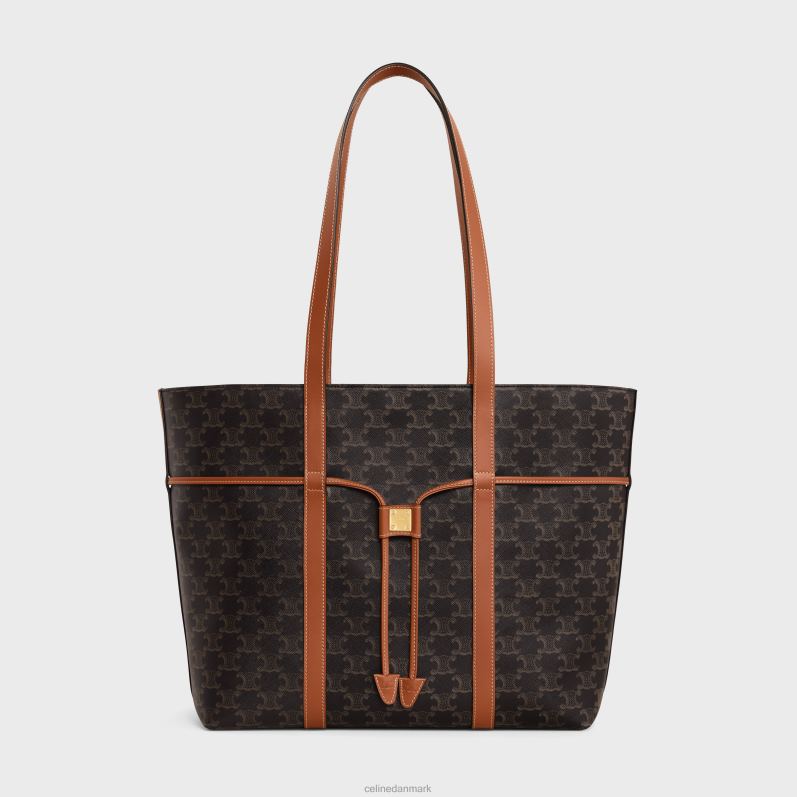 CELINE Kvinder cabas snøre i triomphe canvas & kalveskind F44FV235 tilbehør tan