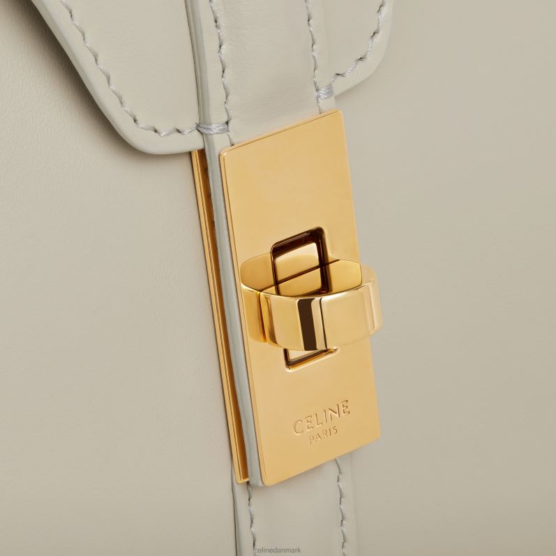 CELINE Kvinder classique 16 taske i satineret kalveskind F44FV121 tilbehør lys sten