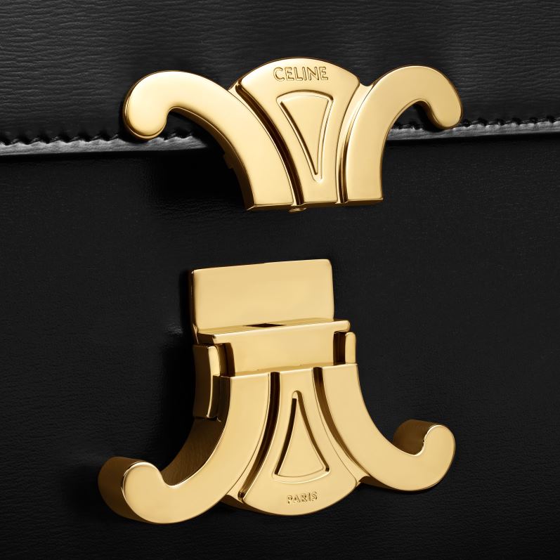 CELINE Kvinder classique triomftaske i skinnende kalveskind F44FV41 tilbehør sort