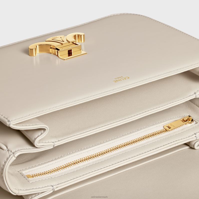 CELINE Kvinder classique triomftaske i skinnende kalveskind F44FV44 tilbehør lys sten