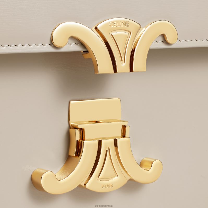 CELINE Kvinder classique triomftaske i skinnende kalveskind F44FV44 tilbehør lys sten