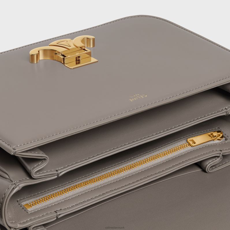 CELINE Kvinder classique triomftaske i skinnende kalveskind F44FV92 tilbehør rullesten