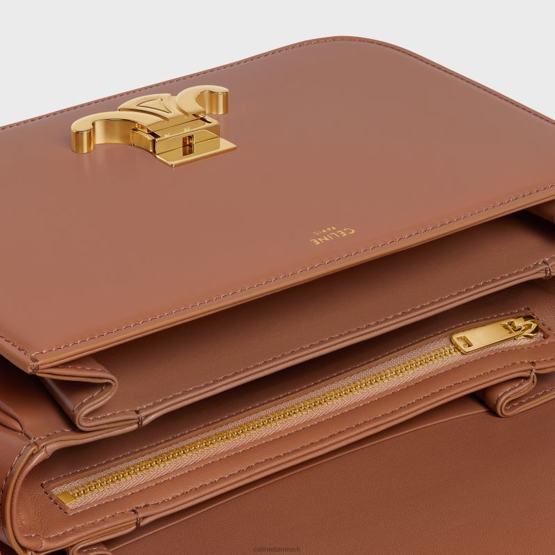 CELINE Kvinder classique triomftaske i skinnende kalveskind F44FV96 tilbehør bronze