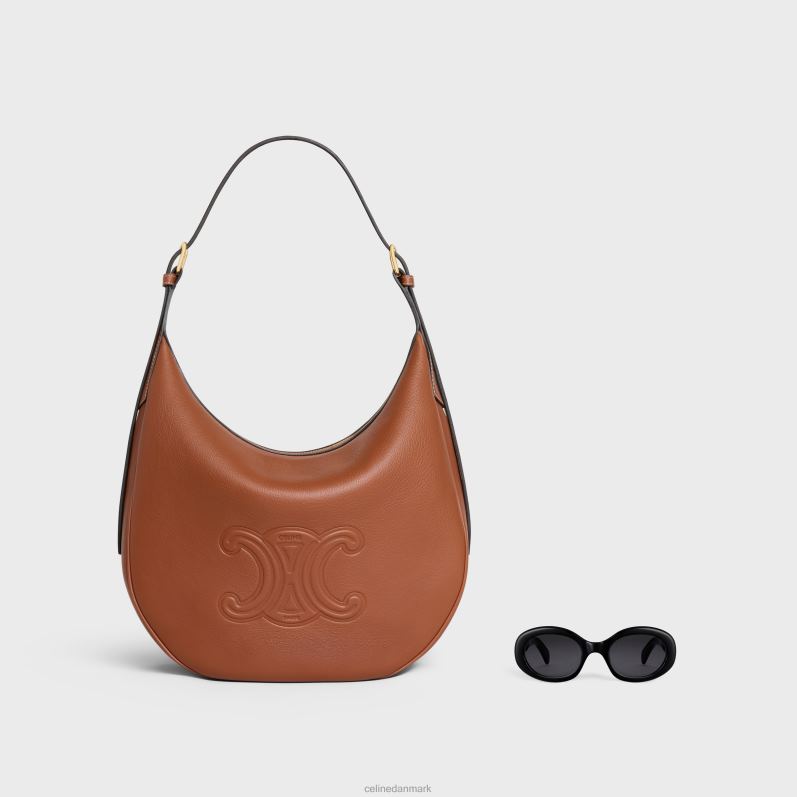 CELINE Kvinder heloise cuir triomftaske i smidigt kalveskind F44FV34 tilbehør tan