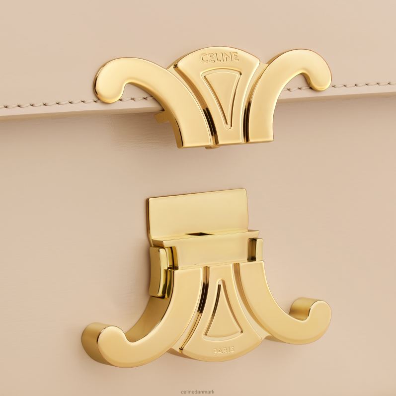 CELINE Kvinder kæde skuldertaske claude i skinnende kalveskind F44FV180 tilbehør nøgen