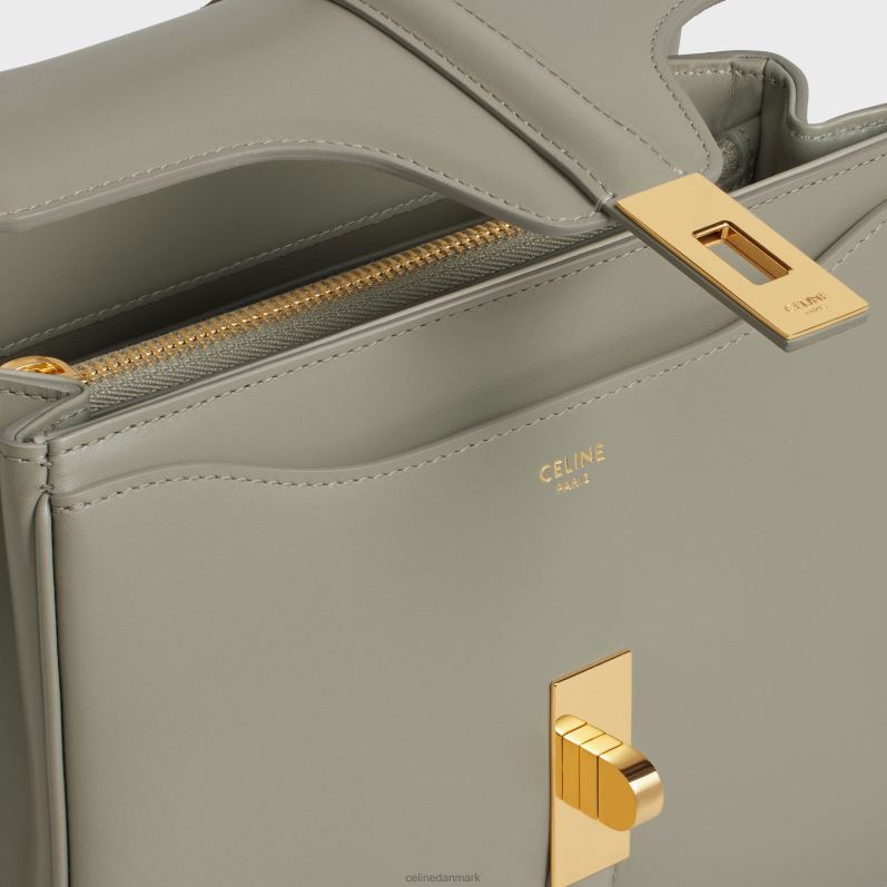 CELINE Kvinder lille 16 taske i satineret kalveskind F44FV125 tilbehør grønt ler