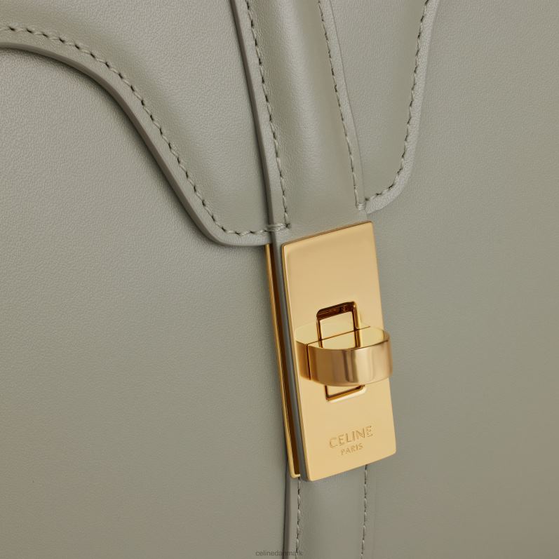 CELINE Kvinder lille 16 taske i satineret kalveskind F44FV125 tilbehør grønt ler