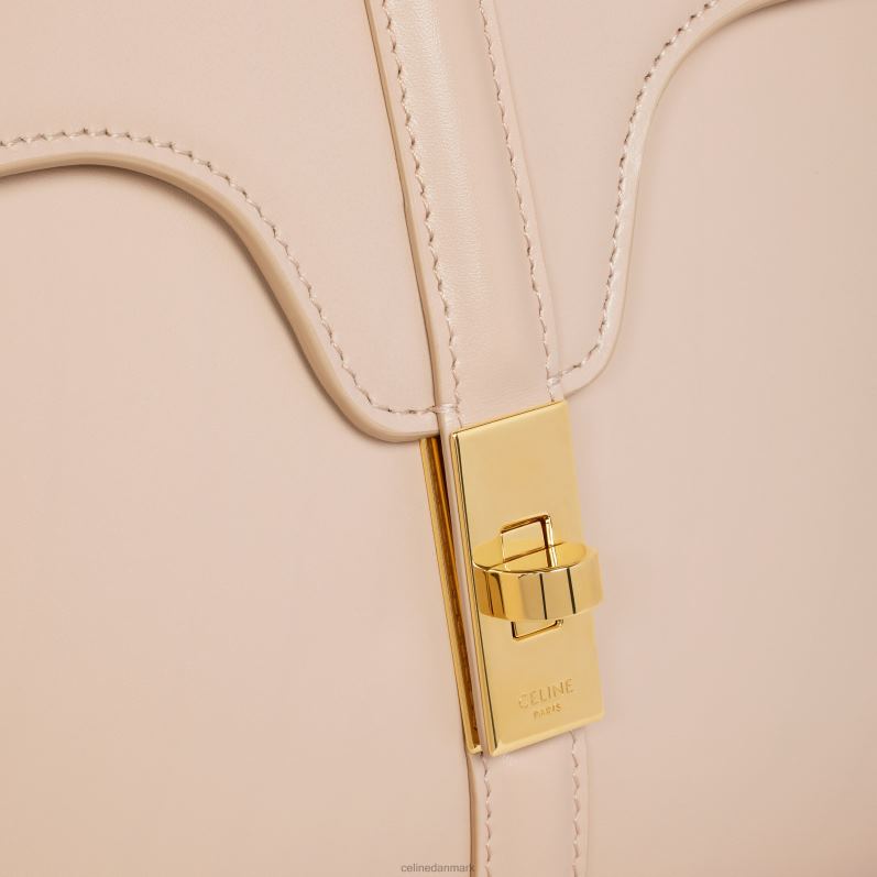 CELINE Kvinder lille 16 taske i satineret kalveskind F44FV126 tilbehør nøgen