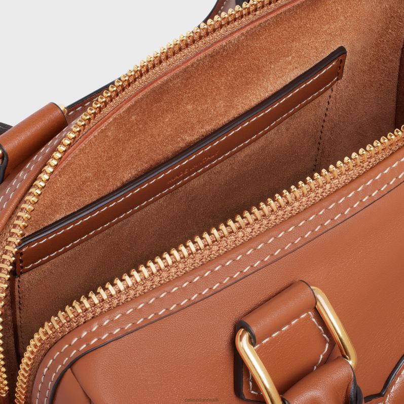 CELINE Kvinder lille boston cuir triomf i glat kalveskind F44FV206 tilbehør tan