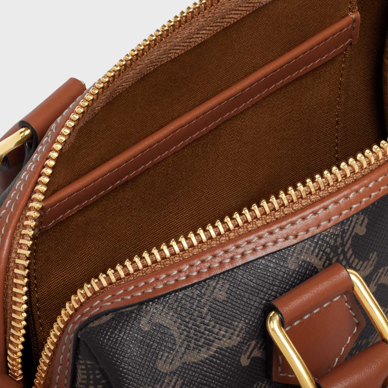 CELINE Kvinder lille boston cuir triomf i triomflærred & kalveskind F44FV207 tilbehør tan