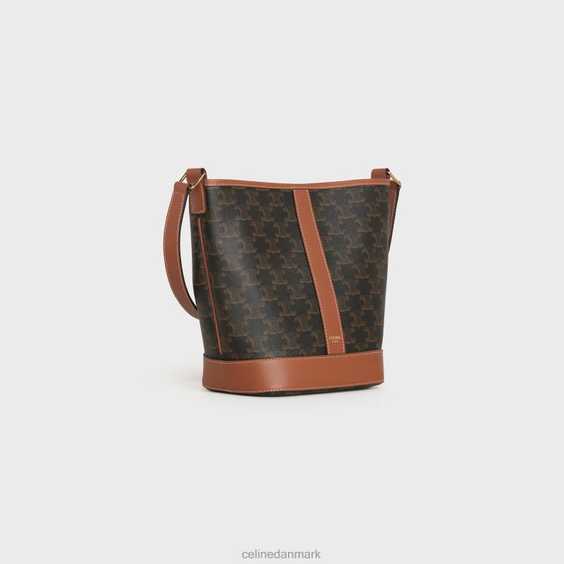 CELINE Kvinder lille spand i triomphe canvas & kalveskind F44FV218 tilbehør tan