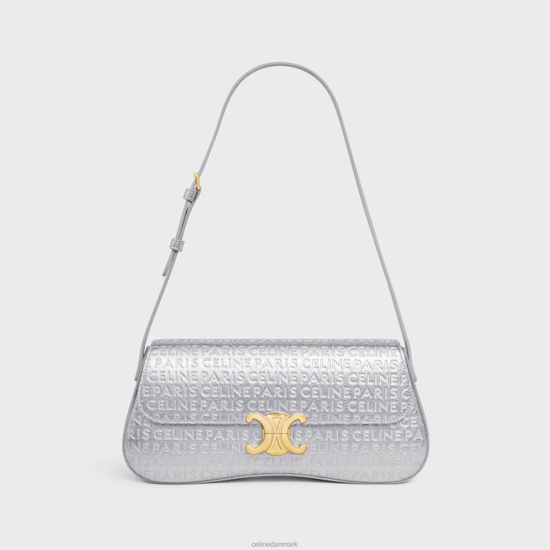 CELINE Kvinder medium lola taske i lamineret kalveskind med all-over F44FV18 tilbehør sølv