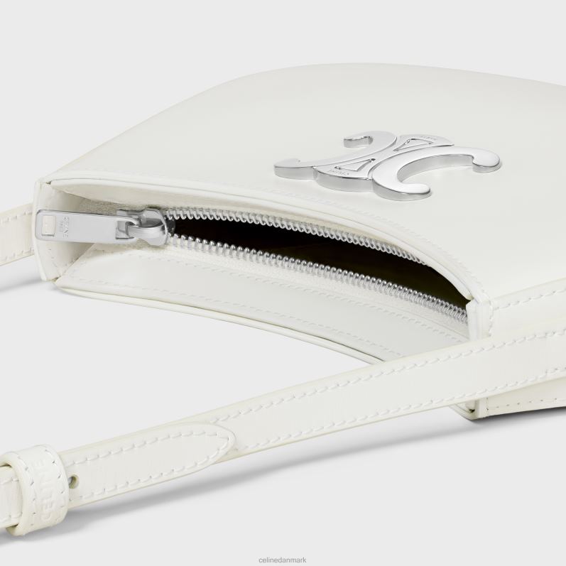 CELINE Kvinder medium tilly-pose i skinnende kalveskind F44FV13 tilbehør hvid