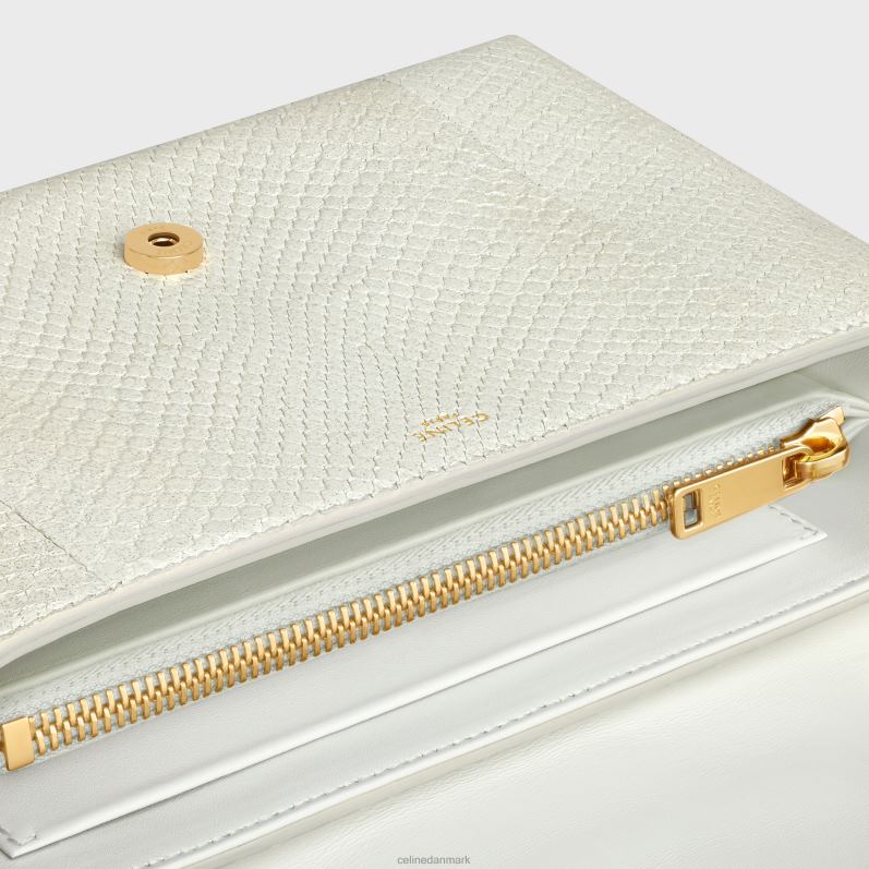 CELINE Kvinder medium victoiretaske i perlepython F44FV88 tilbehør hvid