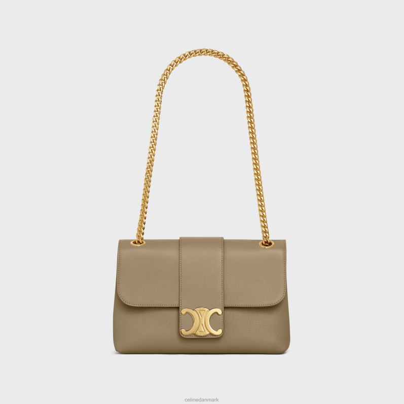 CELINE Kvinder medium victoroiretaske i smidigt kalveskind F44FV6 tilbehør brun sepia