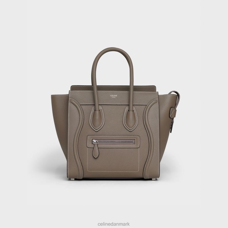 CELINE Kvinder mikrobagage håndtaske i tromlet kalveskind F44FV303 tilbehør souris