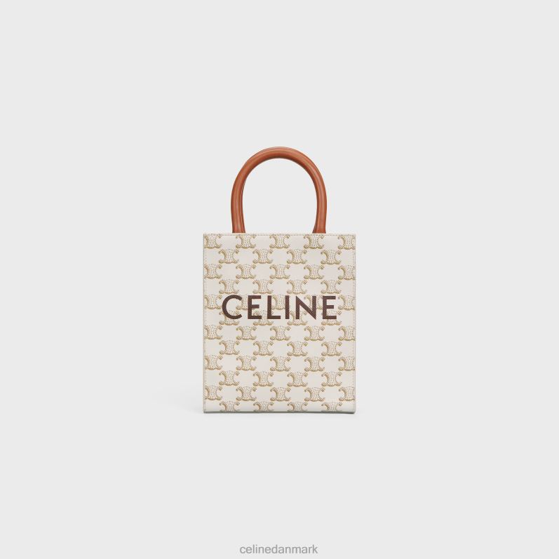 CELINE Kvinder mini lodrette cabaer i triomflærred & kalveskind med print F44FV239 tilbehør hvid