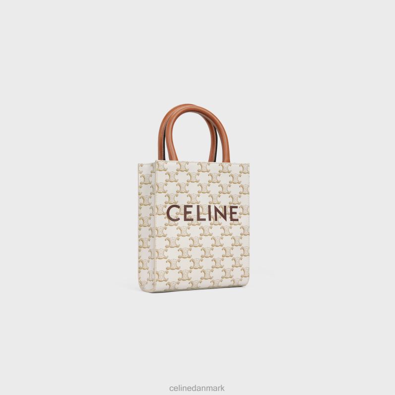 CELINE Kvinder mini lodrette cabaer i triomflærred & kalveskind med print F44FV239 tilbehør hvid