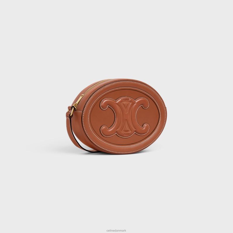 CELINE Kvinder oval taske cuir triomphe i glat kalveskind F44FV211 tilbehør tan
