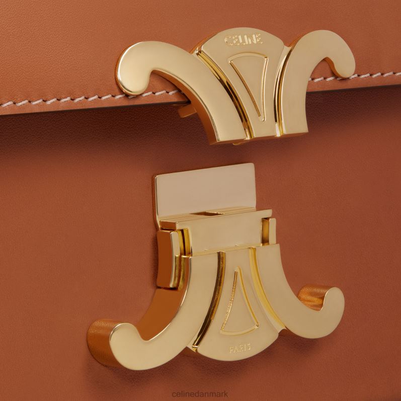 CELINE Kvinder skuldertaske claude i naturligt kalveskind F44FV54 tilbehør tan