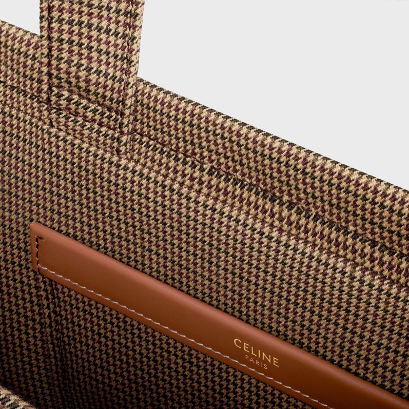 CELINE Kvinder små cabas thais i pied de poule tekstil F44FV246 tilbehør flerfarvet