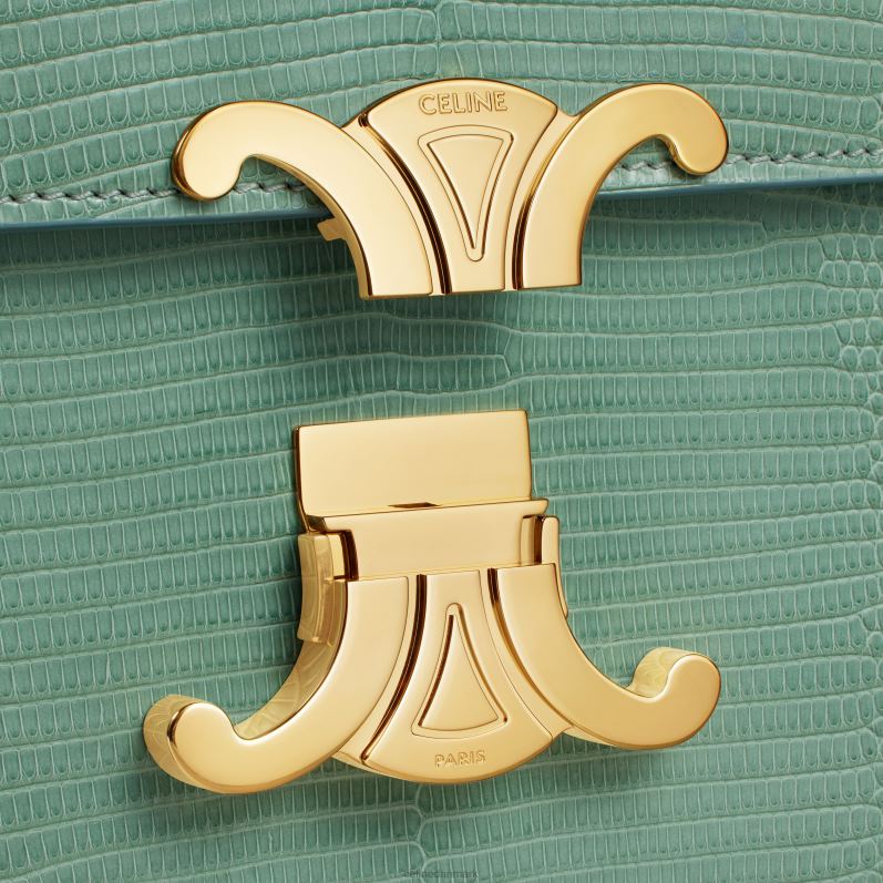 CELINE Kvinder teen triomf taske i firben F44FV115 tilbehør celadon