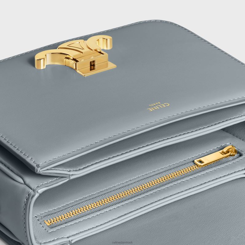 CELINE Kvinder teen triomf taske i skinnende kalveskind F44FV109 tilbehør blå grå