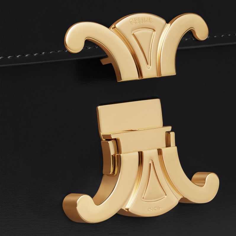 CELINE Kvinder teen triomf taske i skinnende kalveskind F44FV1 tilbehør sort