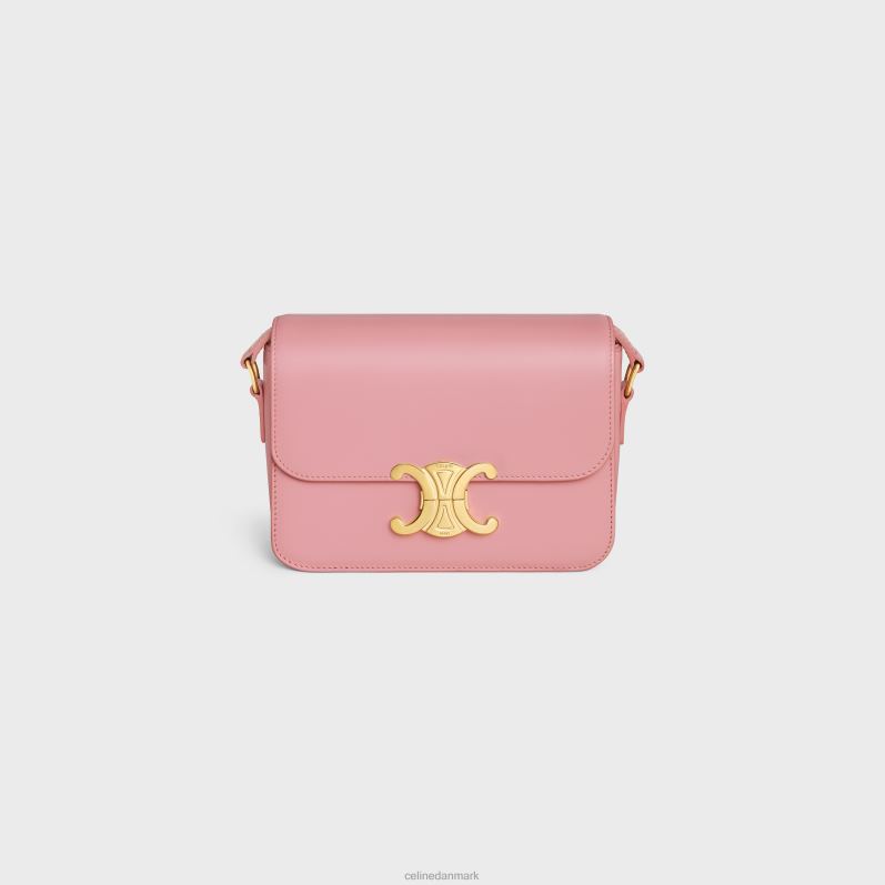 CELINE Kvinder teen triomf taske i skinnende kalveskind F44FV47 tilbehør Rose