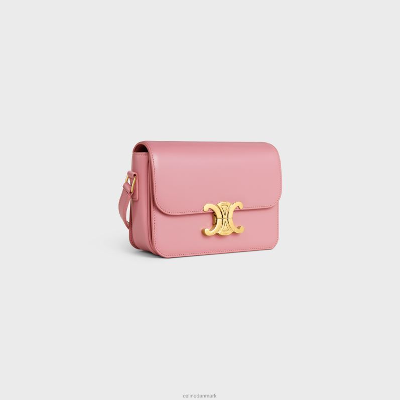 CELINE Kvinder teen triomf taske i skinnende kalveskind F44FV47 tilbehør Rose