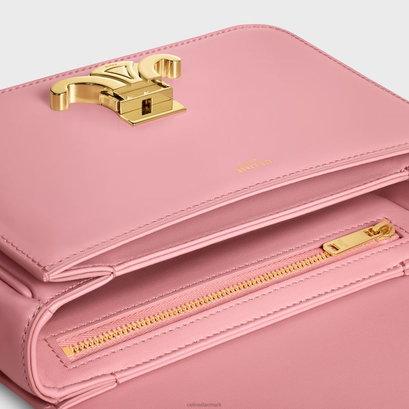 CELINE Kvinder teen triomf taske i skinnende kalveskind F44FV47 tilbehør Rose
