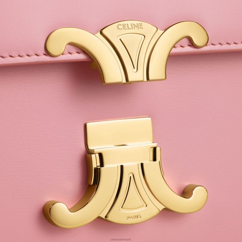 CELINE Kvinder teen triomf taske i skinnende kalveskind F44FV47 tilbehør Rose