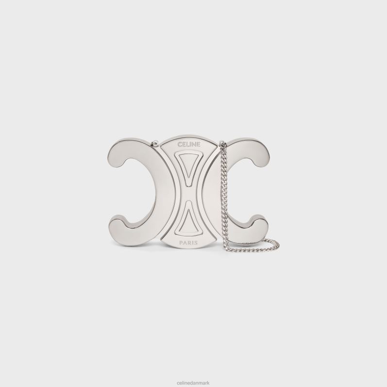 CELINE Kvinder triomphe metal minaudiere i aluminium F44FV287 tilbehør sølv