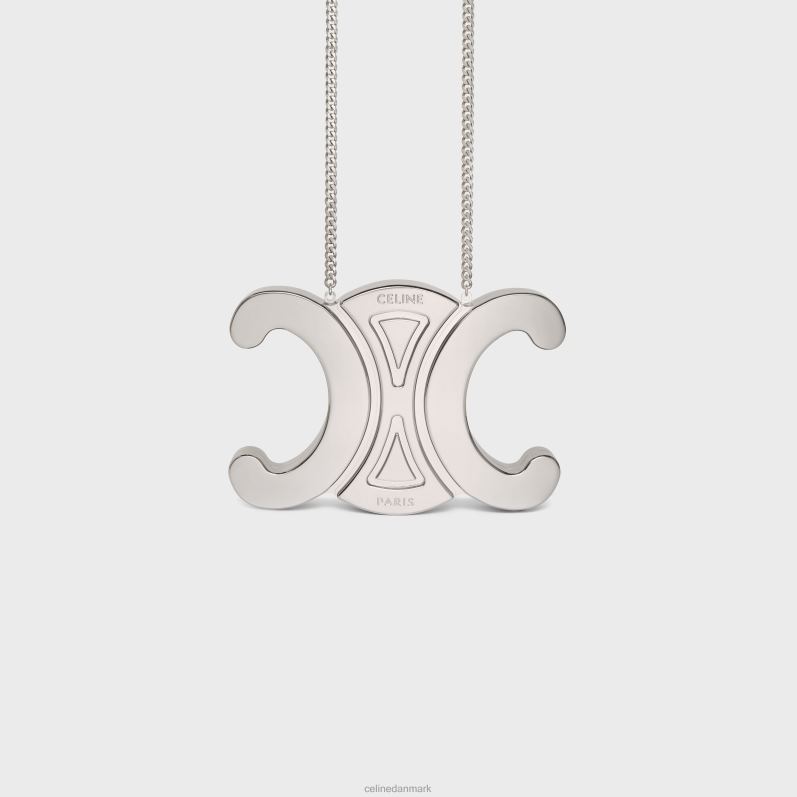 CELINE Kvinder triomphe metal minaudiere i aluminium F44FV287 tilbehør sølv