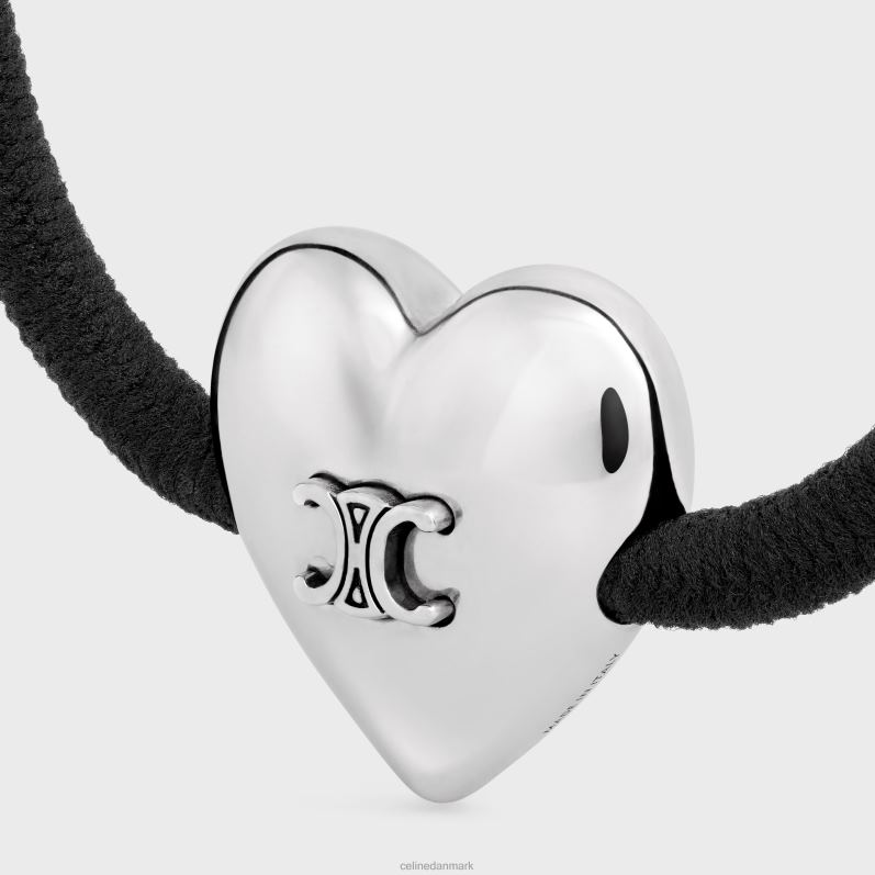 CELINE Kvinder coeur triomphe sæt elastiske bånd i messing med guld & rhodium finish, nylon & gummi F44FV1055 tilbehør sort/guld/sølv