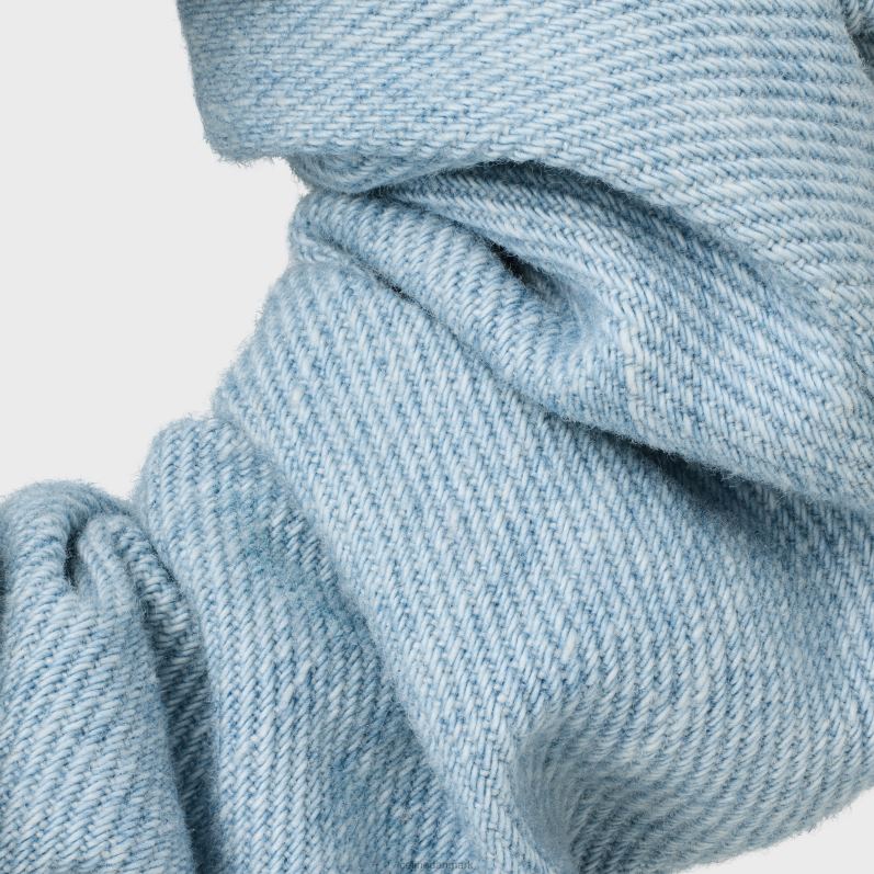 CELINE Kvinder scrunchy denim i bomuld og messing med guldfinish F44FV1234 tilbehør guld/blå