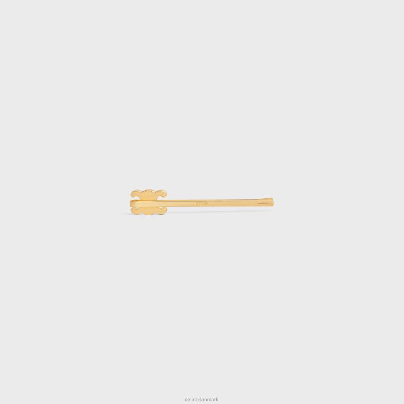 CELINE Kvinder triomphe hair slide i messing med finish og krystaller F44FV1245 tilbehør guld
