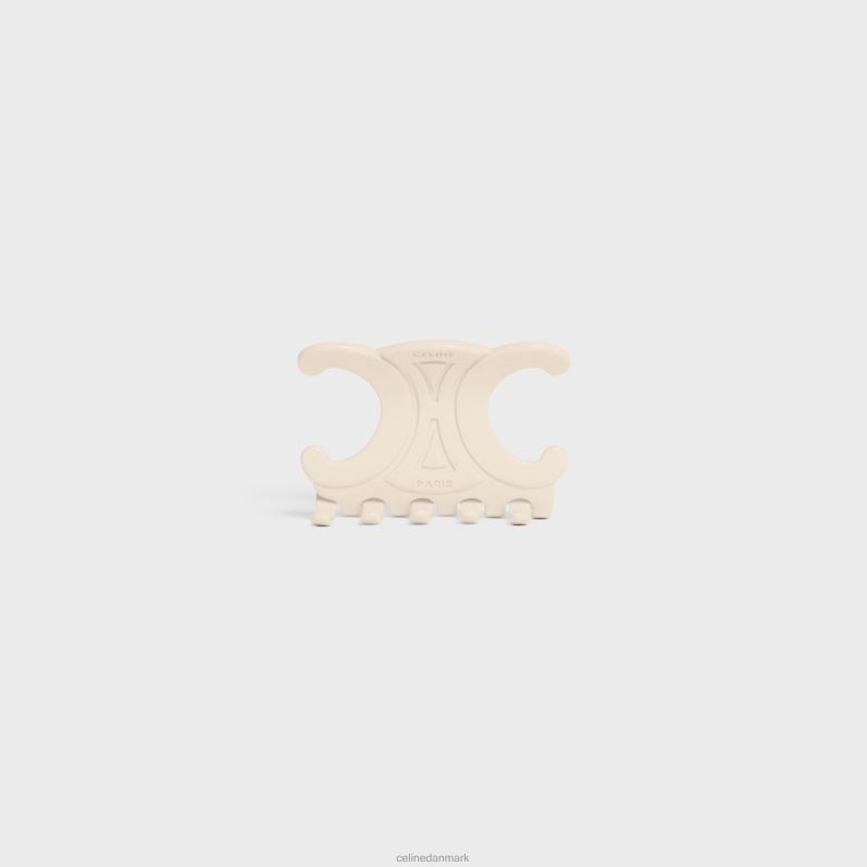 CELINE Kvinder triomphe stor hårklo i acetat F44FV1240 tilbehør elfenben