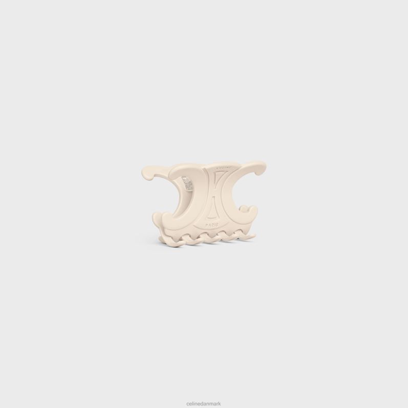 CELINE Kvinder triomphe stor hårklo i acetat F44FV1240 tilbehør elfenben