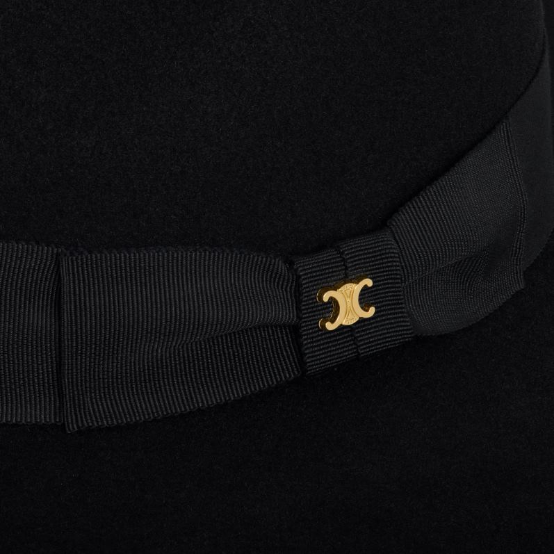 CELINE Kvinder fedora hat i filt F44FV1193 tilbehør sort