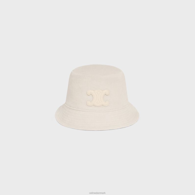 CELINE Kvinder triomphe bøttehat i fløjlsbuk F44FV1045 tilbehør off white
