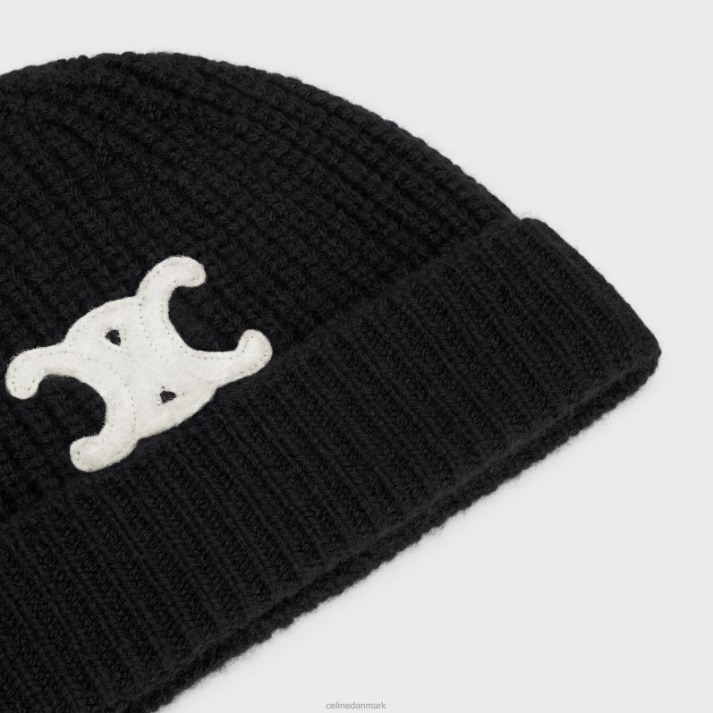 CELINE Kvinder triomphe beanie i sømløs kashmir F44FV1172 tilbehør sort