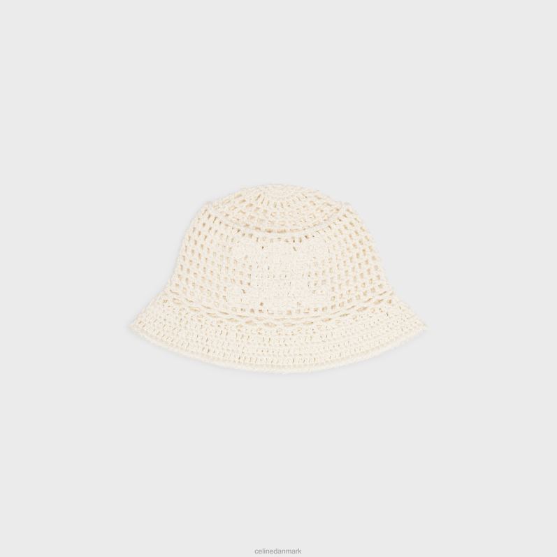 CELINE Kvinder triomphe cloche hue i hæklet bomuld F44FV1225 tilbehør off white