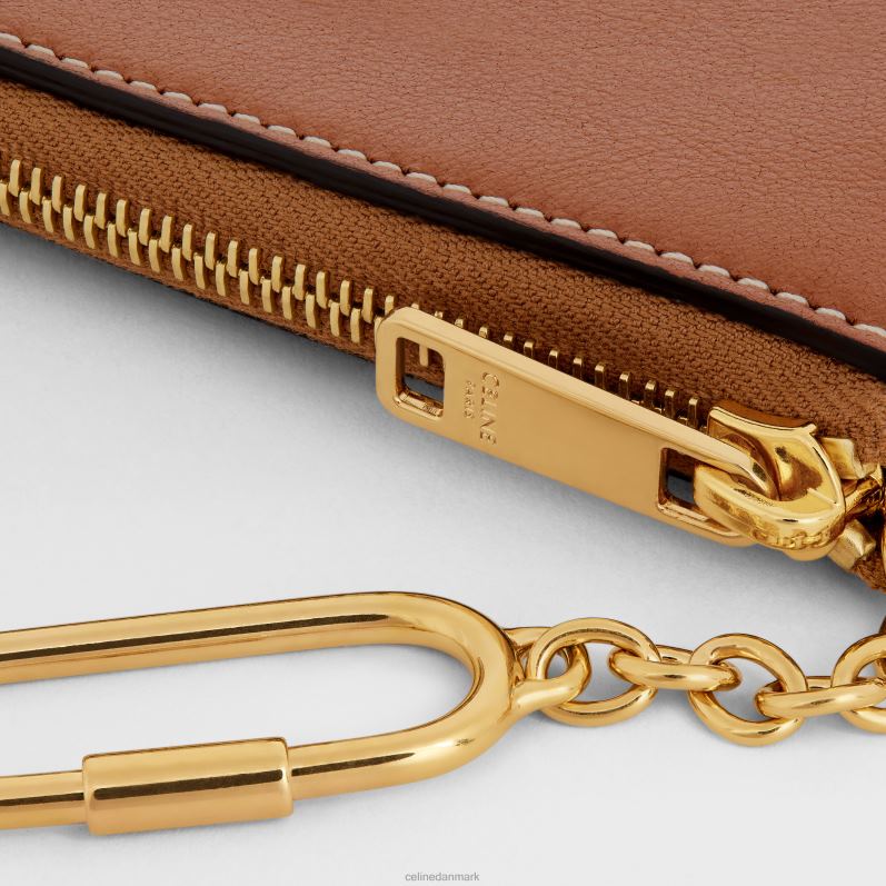 CELINE Kvinder mønt- og kortpung cuir triomphe i glat kalveskind F44FV496 tilbehør tan