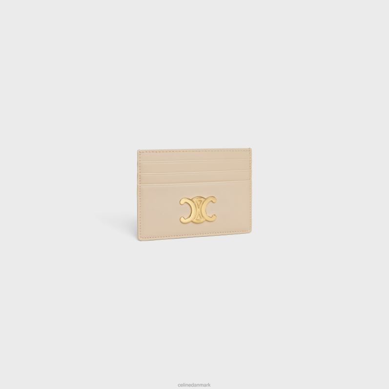 CELINE Kvinder triomfkortholder i skinnende kalveskind F44FV489 tilbehør nøgen