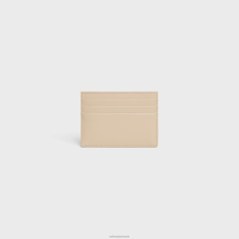 CELINE Kvinder triomfkortholder i skinnende kalveskind F44FV489 tilbehør nøgen