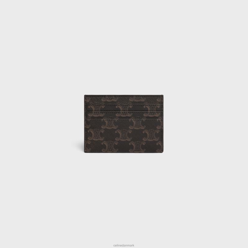 CELINE Kvinder triomfkortholder i triomflærred F44FV490 tilbehør tan