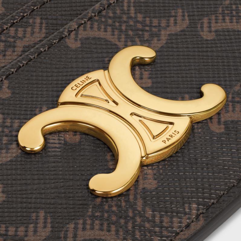 CELINE Kvinder triomfkortholder i triomflærred F44FV490 tilbehør tan