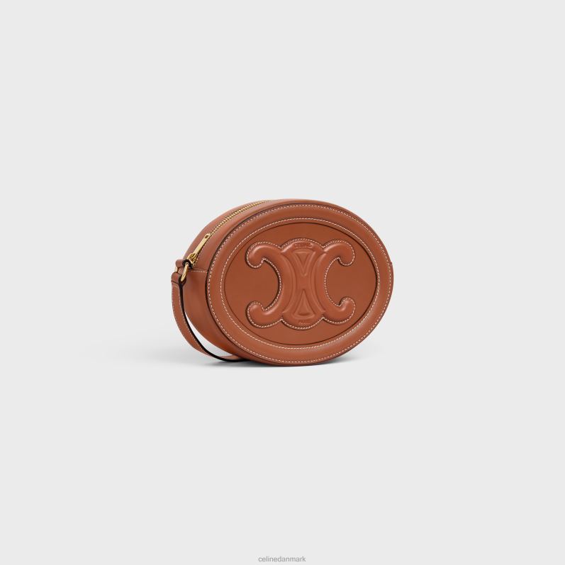 CELINE Kvinder crossbody oval pung cuir triomphe i glat kalveskind F44FV383 tilbehør tan
