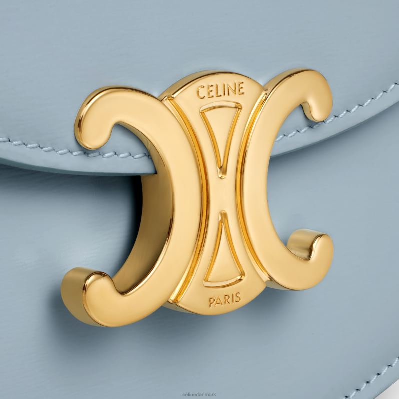 CELINE Kvinder mini besace clea i skinnende kalveskind F44FV322 tilbehør svag blå